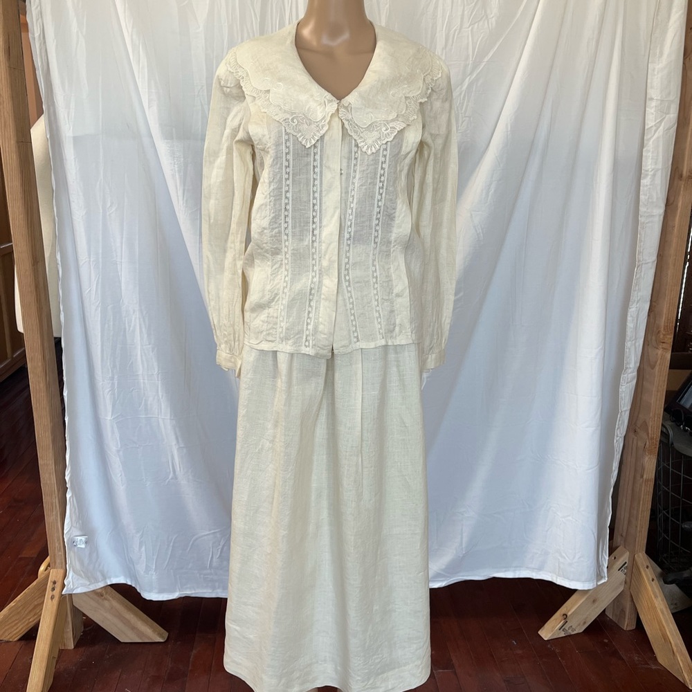 Vintage Cloak Of Many Colors by Liberty & Lucrezia Set size 6/Small linen lace.